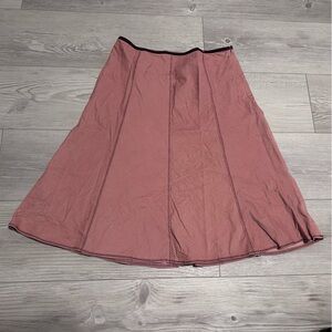 Vintage The Limited Pink Dusty Rose Cotton Knee Length Midi Skirt, Size 0
